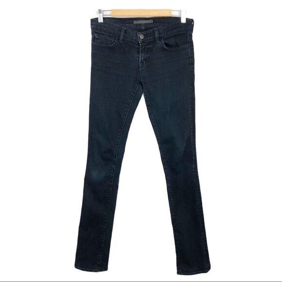 J Brand Y2K Charcoal Gray Skinny Mid Rise Jeans Size 27 with 5 pockets - Picture 1 of 16